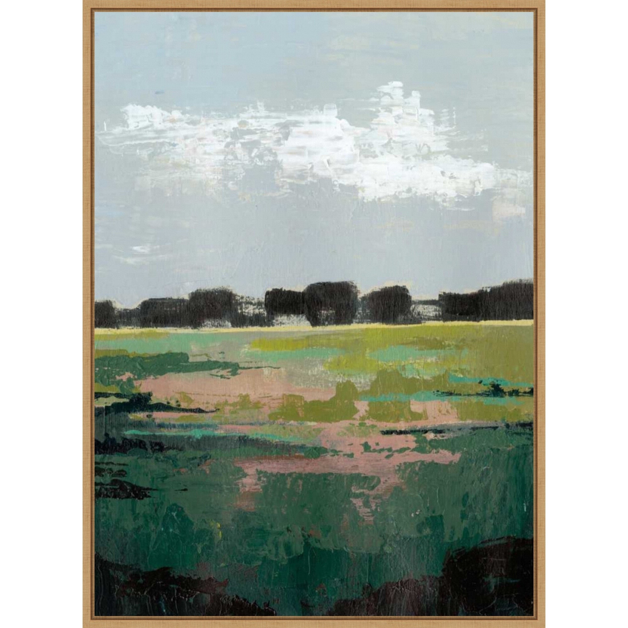 Glowing Pasture No. 1 By Grace Popp 28 X 38 In. Framed Canvas Wall Art Print
