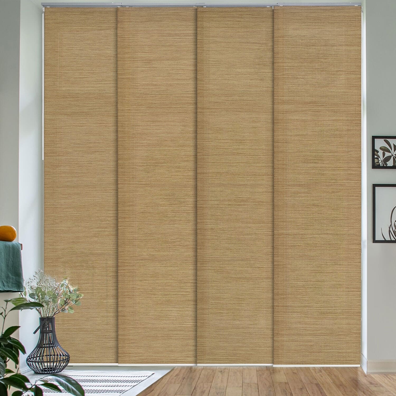 Godear Design Natural Woven Adjustable Sliding Panel