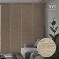 Godear Design Natural Woven Adjustable Sliding Panel Semi Privacy 45.8 86 W X 96 L