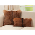 Goat Fur Poly Filled Throw Pillow