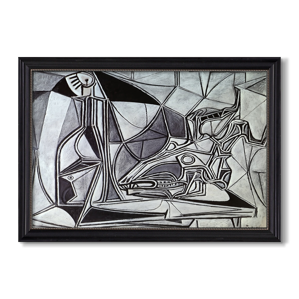 Goats Skull Bottle And Candle 1952 Pablo Picasso Custom Framed Canvas