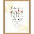 God Says You Are Christian Art By Alva Jumath Framed Canvas Wall Art Print