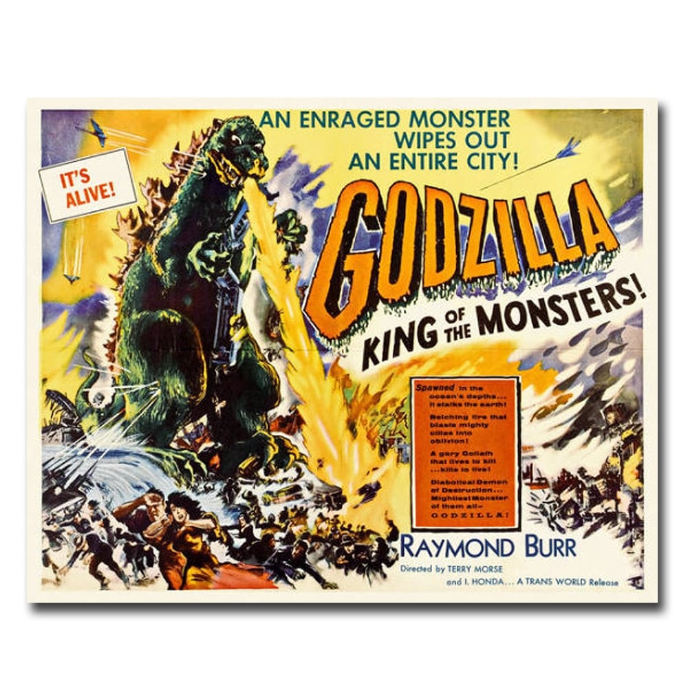 Godzilla King Of The Monsters By Hollywood Photo Archive Gallery Wrapped Canvas Giclee Art 18 In X 24 In