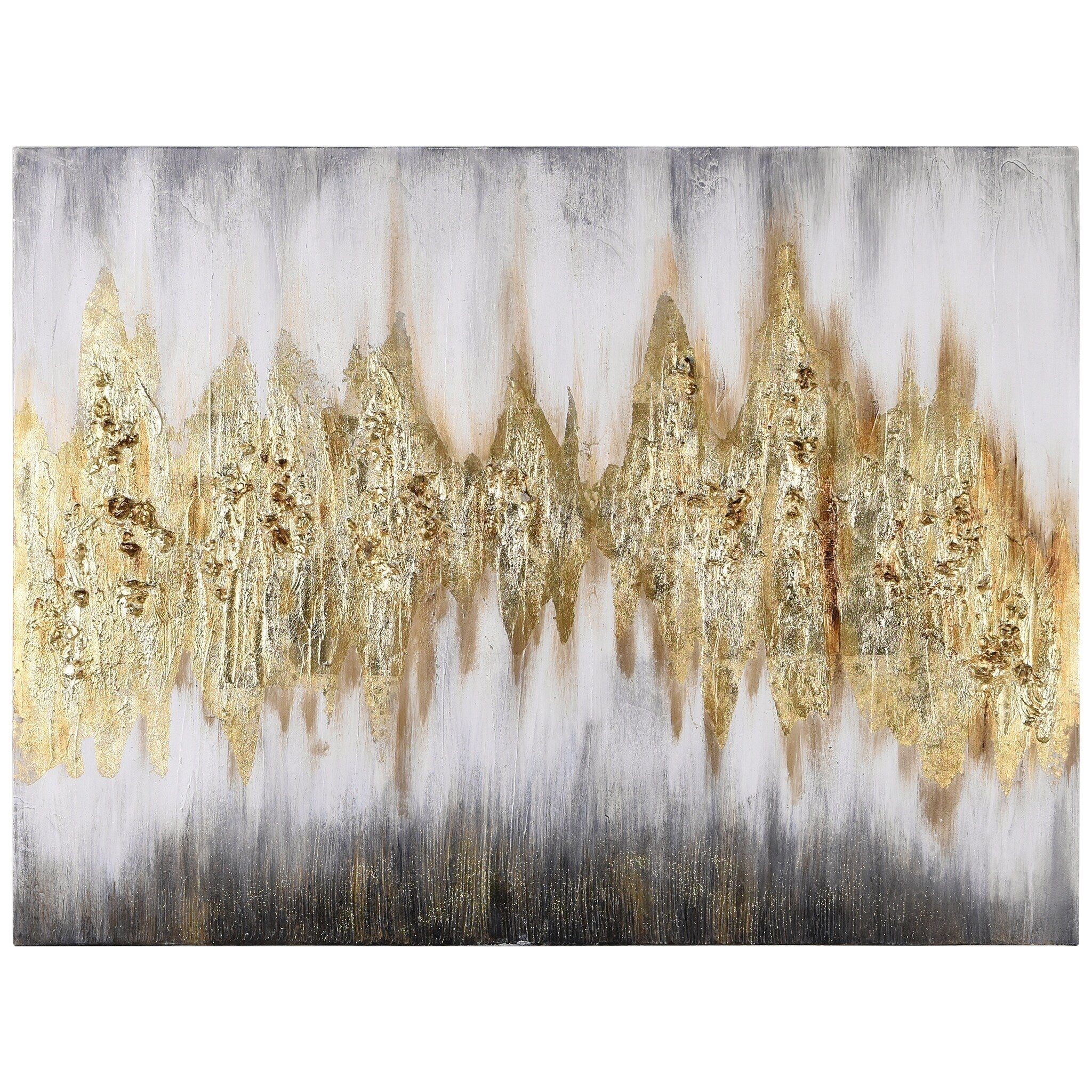 Silver Orchid Textured Metallic Hand Painted Wall Art