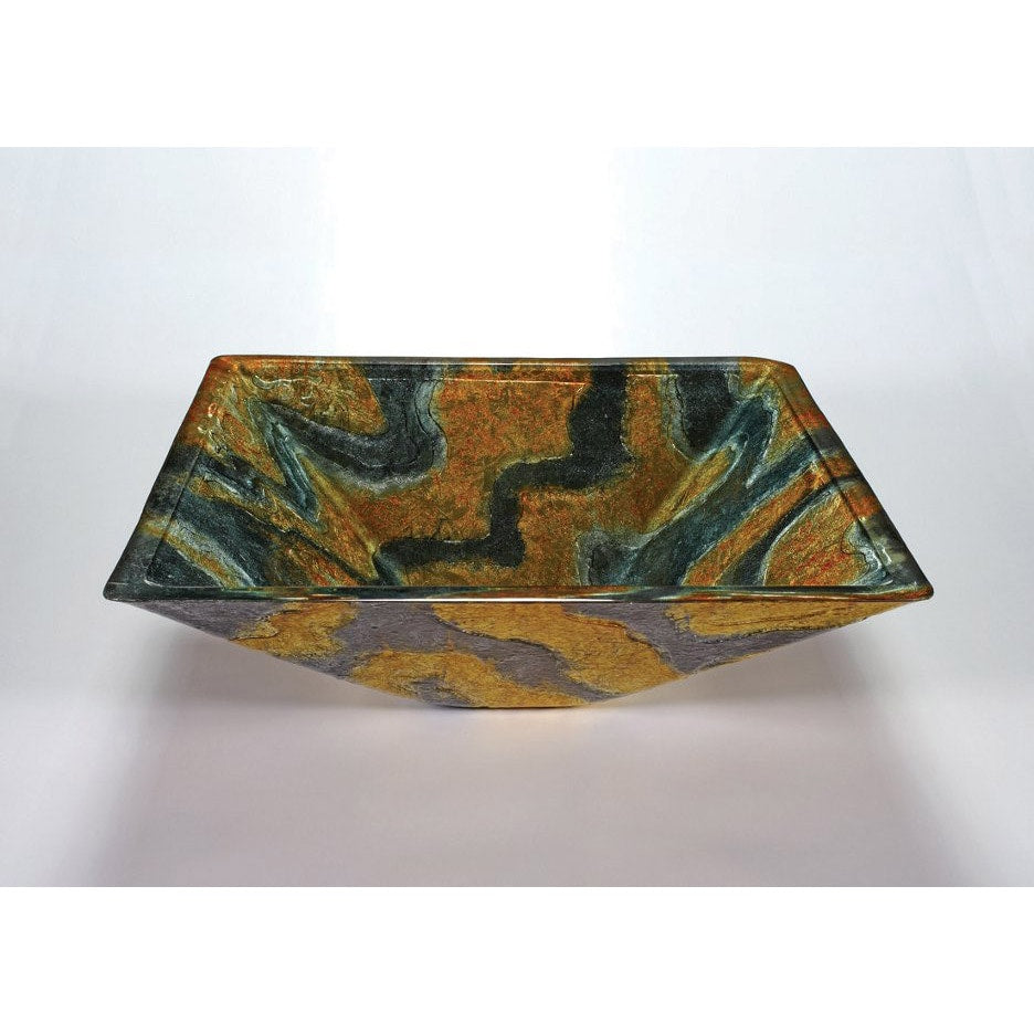 Gold Black Glass Sink Bowl