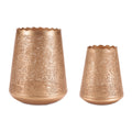 Gold Cut Metal Lantern Set Of 2