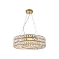 Gold Iron Chandelier With Clear Crystal