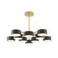 Gold Iron Frame Flush Mount With Black Shades