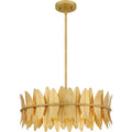 Gold Leaf Four Light Pendant From The Liza Collection