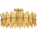 Gold Leaf Four Light Semi Flush Mount From The Liza Collection