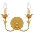 Gold Leaf Two Light Wall Sconce From The Maria Collection