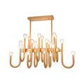 Gold Metal Ceiling Fixture With Glass Shades