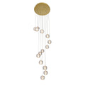 Gold Metal Chandelier With Clear Bubble Crystal Balls