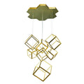 Dimmable Gold Metal Led Lighting With Seven Led Boxes