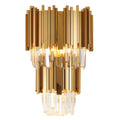 Gold Metal Wall Sconce With Crystal Drops