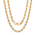 Roberto Martinez Gold Plated Silver 2.25 Mm Diamond Cut Rope Chain 16 30 Inch Yellow