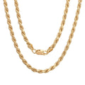 Gold Plated Silver 3 Mm Diamond Cut Rope Chain By Roberto Martinez