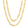 Yellow Gold Plated Silver Italian 4 Mm Figaro Chain 18 30 Inch