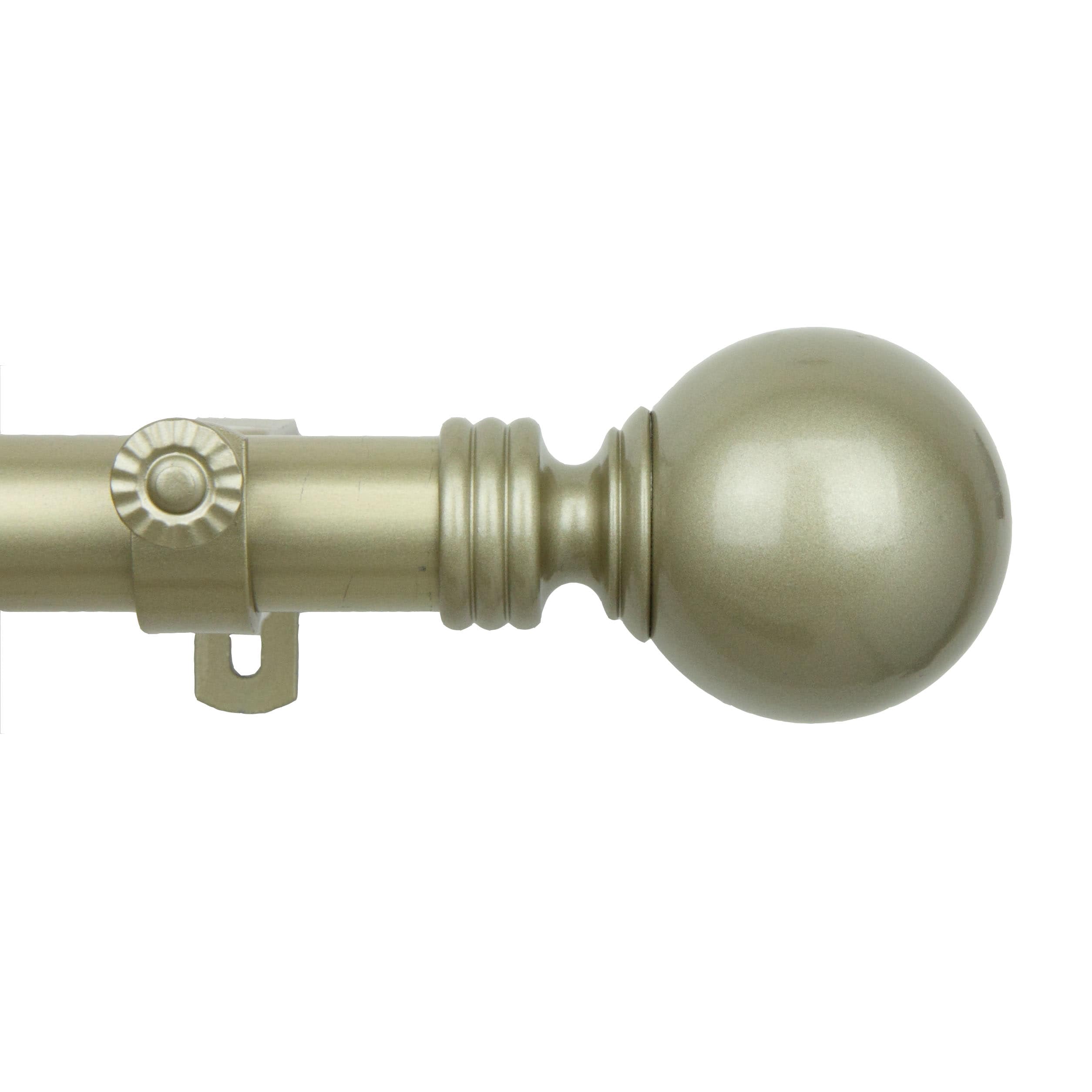 Instyledesign Gold Sphere Adjustable Curtain Rod Set