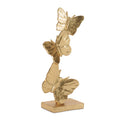 Gold Stacked Butterfly D Cor Set Of 2