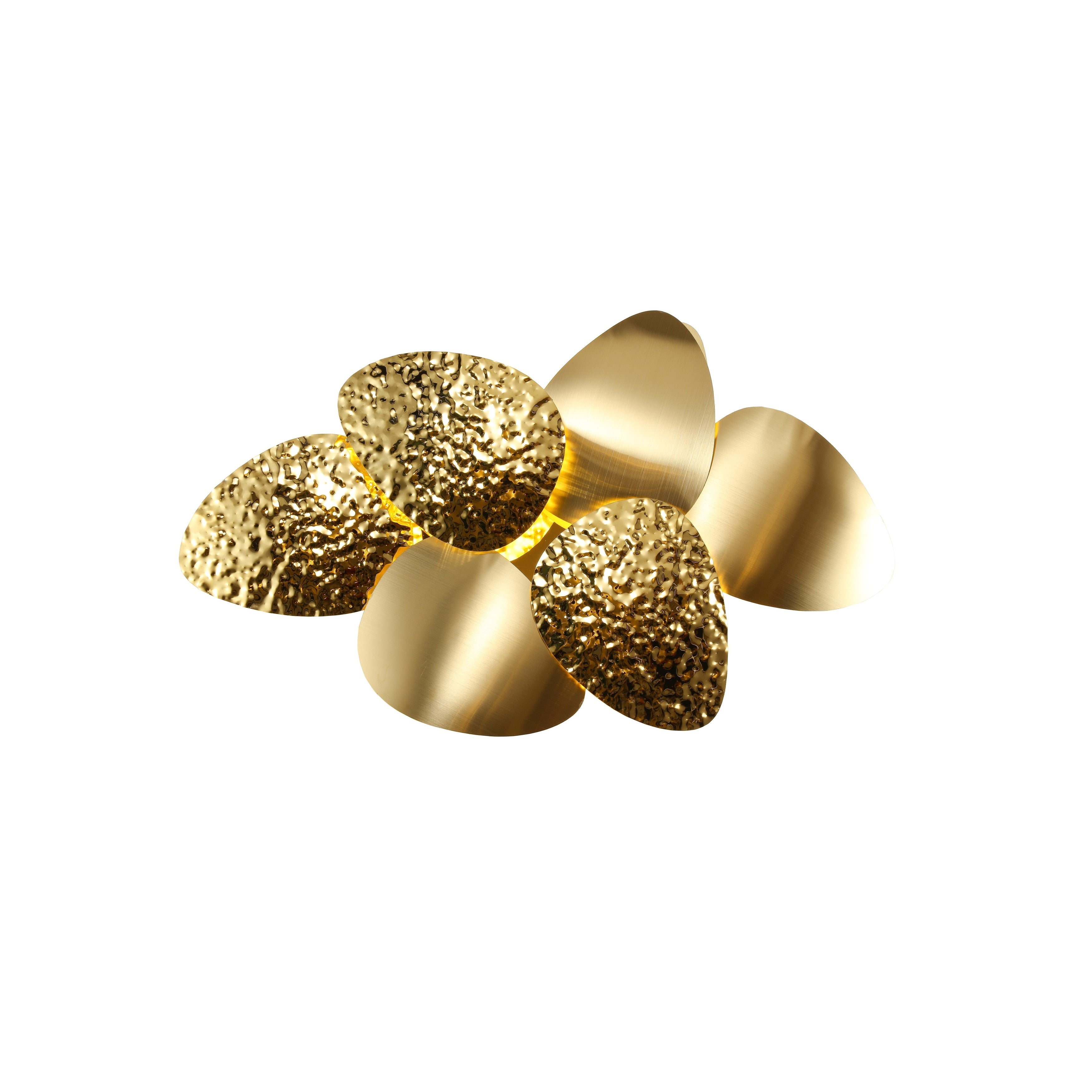 Gold Stainless Steel Petal Led Wall Sconce