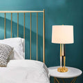 Gold Black White Metal Frame Table Lamp