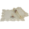 Golden Glow Embroidered Cutwork Christmas Placemats 14 By 20 Inch Set Of 4