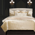 Golden Hours Luxury Gold Velvet Supreme Duvet Cover And Insert Set