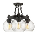 Golden Lighting 4855 Sf Sd Galveston 3 Light 18 Wide Semi Flush
