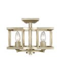 Golden Lighting 7151 Sf Wg Bellare White Gold Finish Steel 4 Light Convertible Semi Flush