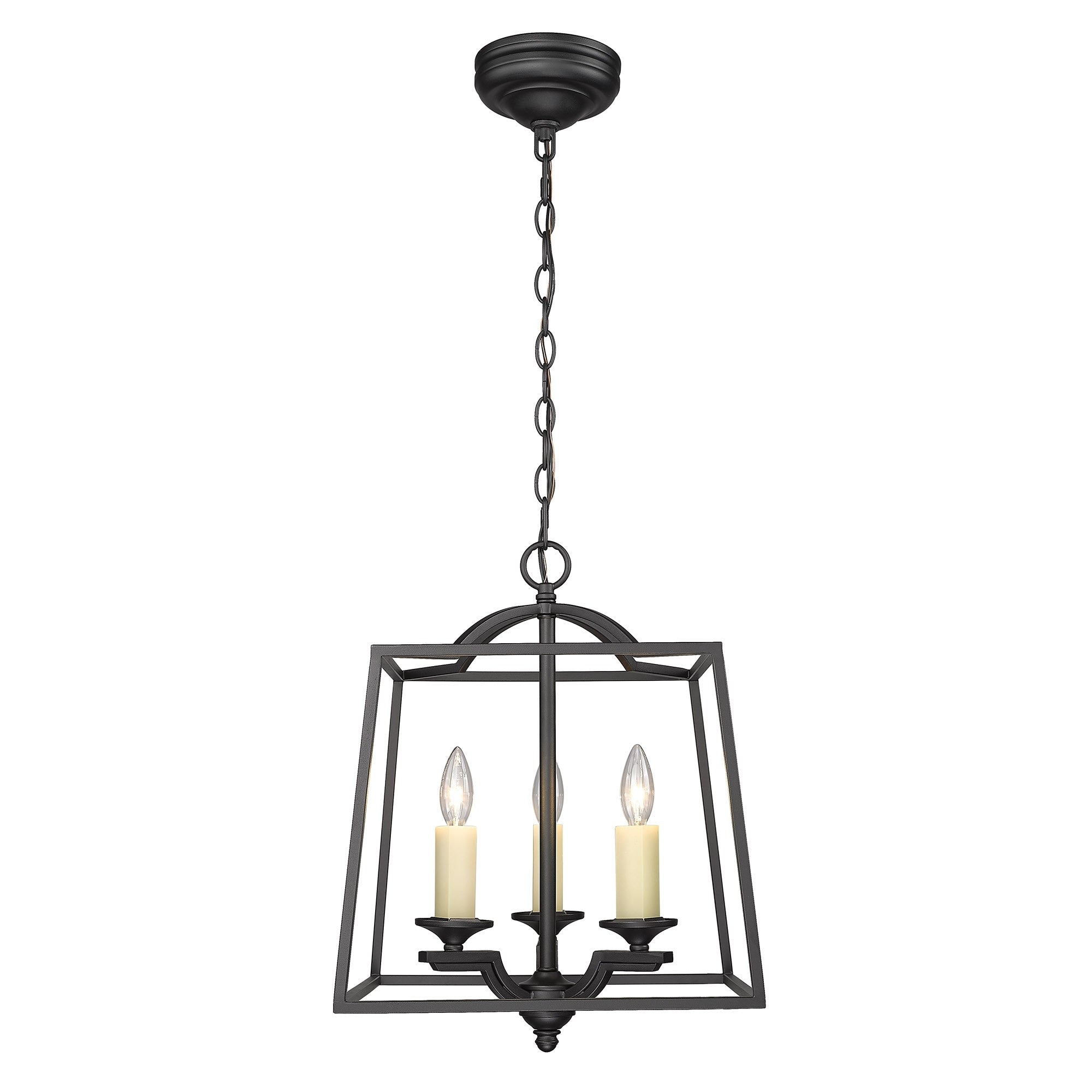Golden Lighting Athena Grecian Gold Steel Glass 3 Light Pendant Fixture