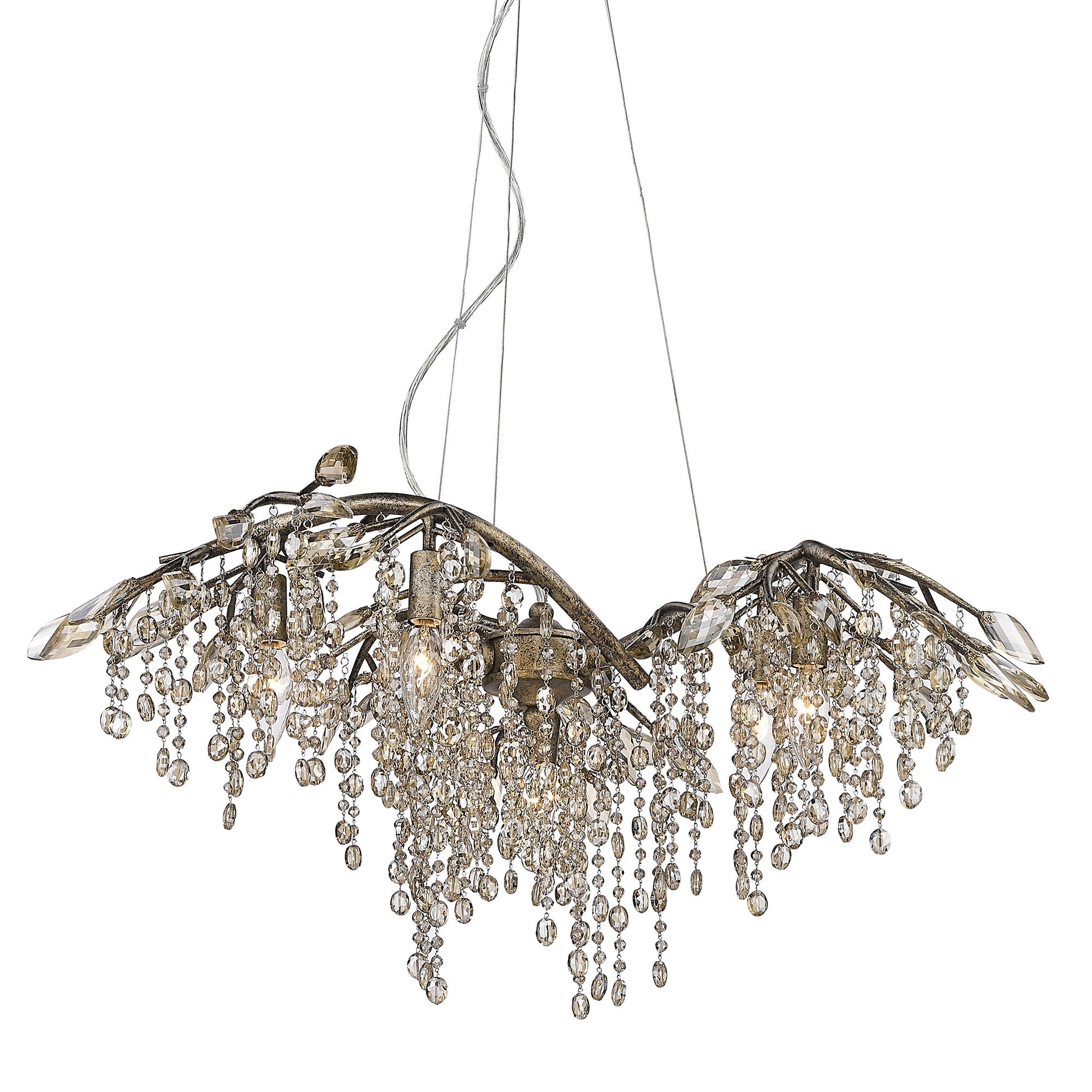 Golden Lighting Steel 6 Light Autumn Twilight Chandelier