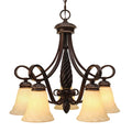 Golden Lighting Bronze Finish Steel 5 Light Torbellino Nook Chandelier
