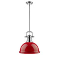 Golden Lighting Duncan 1 Light Chrome Steel Pendant
