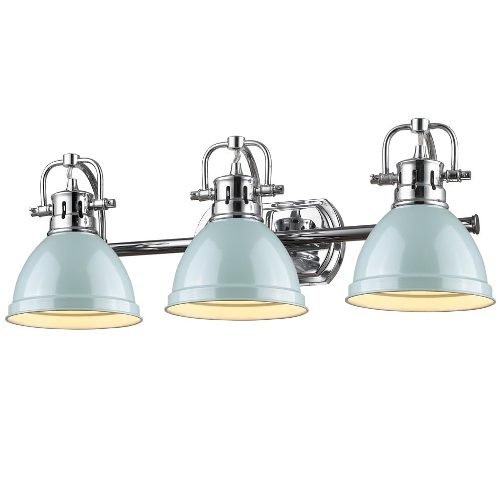 Golden Lighting Duncan 3 Light Bath Vanity In Chrome
