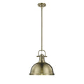 Golden Lighting Duncan Aged Brass 1 Light Pendant