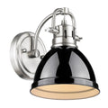 Golden Lighting Duncan Black Shade 1 Light Bath Vanity Fixture