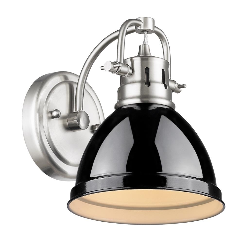 Golden Lighting Duncan Black Shade 1 Light Bath Vanity Fixture