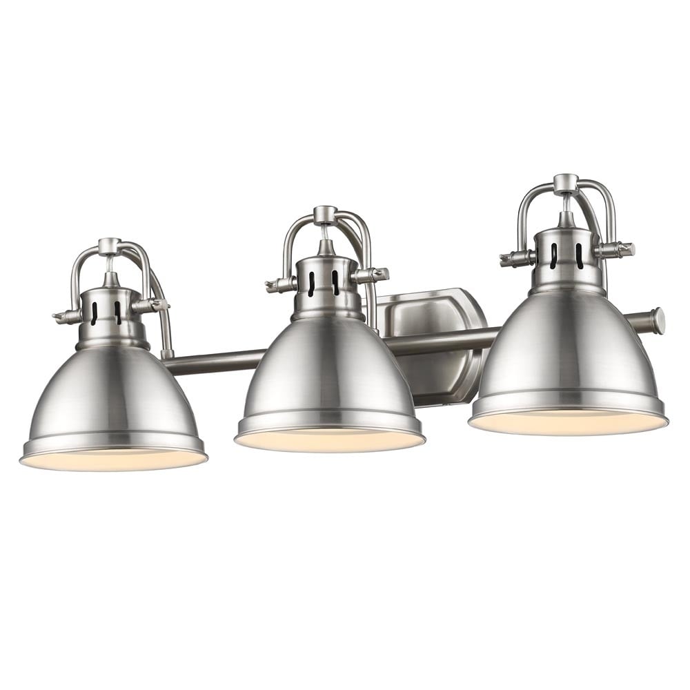 Golden Lighting Duncan Pewter 3 Light Bath Vanity