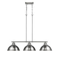 Golden Lighting Duncan Pewter 3 Light Linear Pendant