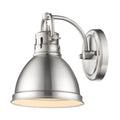 Golden Lighting Duncan Pewter Steel 1 Light Bath Vanity Light
