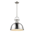 Golden Lighting Duncan Pewter Finished Steel 1 Light Pendant