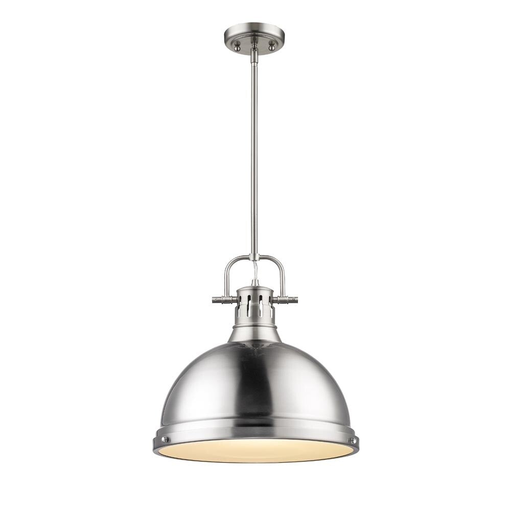Golden Lighting Duncan Pewter Finished Steel 1 Light Pendant