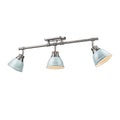 Golden Lighting Duncan Seafoam Pewter 3 Light Semi Flush Mount Track Light