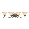 Golden Lighting Lancaster Rubbed Bronze Finish Steel 4 Light Bathroom Vanity Fixture
