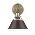 Golden Lighting Orwell Ab Aged Brass Rubbed Bronze Shade 1 Light Bath Vanity
