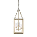 Golden Lighting Smyth White Gold With Clear Glass 3 Light Pendant