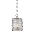 Golden Lighting Joia Peruvian Silver Mini Pendant With Sterling Mist Shade