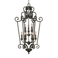 Golden Lightings 8063 Cg9 Busheartwood 2 Tier 9 Light Caged Foyer