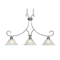 Golden Lightings Lancaster 6005 10 Pw Pewter Finished Steel 3 Light Linear Pendant